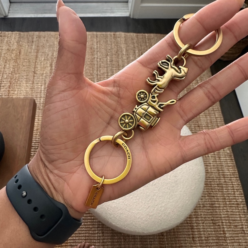 Coach Gold Keychain Bag Extender